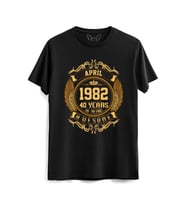 Vintage Gold Awesome Series April 1982 Siyah Tshirt