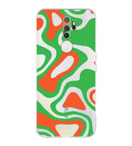 PrintiFy Oppo A5 2020 Uyumlu Kamera Korumalı Renkli Desen Tasarımlı Şeffaf Silikon Kılıf