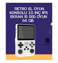 Mey İthalat® Retro El Konsolu 64 GB – 15.000 Oyun, Geniş Platform Desteği, 3.5” IPS Ekran