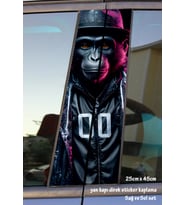 rapçi maymun sticker yan kapı direk kaplama 2li sol sağ takım yapıştırma