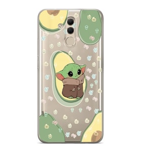 Huawei Mate 20 Lite Uyumlu Baby Yoda Desenli Şeffaf Telefon Kılıfı