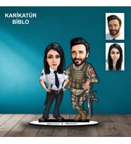 KİŞİYE ÖZEL POLİS,ASKER TASARIMLI KARİKATÜR BİBLO B112