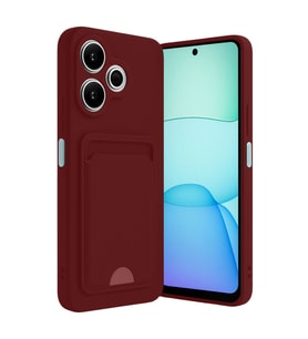 Xiaomi Redmi 13 4g Kılıf Kelvin Kartvizitli Silikon - Bordo