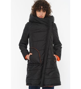 Dewberry Kadın %100 Polyester Kaban Siyah Z6652 Günlük Dış Giyim, Kazak ve Gömlek Kombini, Seyahat Gardırobu