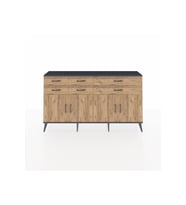 Arges Konsol 3 Raflı 6 Çekmeceli 4 Kapaklı 176x30x99 Antrasit-Çam