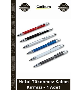 Özel Üretim Promosyon Logolu Şık Kurumsal Hediye Tasarım Lüks Kalite Metal Tükenmez Kalem Kırmızı -
