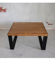 Masif Ahşap Sehpa 80*100cm BEYAZ ESKİTME