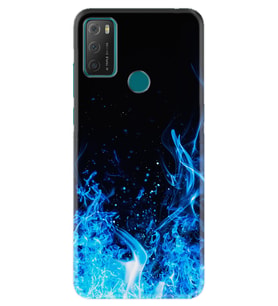 TCL 20E Kılıf Silikon Desen Blue Fire 1678