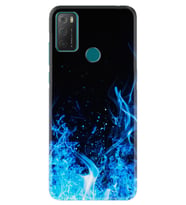 TCL 20E Kılıf Silikon Desen Blue Fire 1678