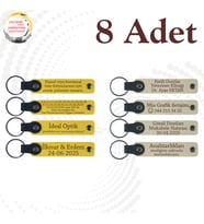 Sarı & Sütlü Kahve, 8’li Set, Kişisel Mesajlı Deri Hediyelik, Türkçe Öğretmeninden Sınıfına Sürpriz