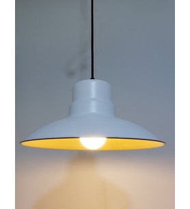 RİOLİGHT RETRO,RUSTİK,MODERN BEYAZ İÇİ GOLD MUTFAK,ODA,CAFE İÇİN TEKLİ METAL SARKIT AVİZE ÇAP:30CM