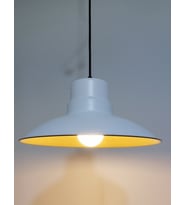RİOLİGHT RETRO,RUSTİK,MODERN BEYAZ İÇİ GOLD MUTFAK,ODA,CAFE İÇİN TEKLİ METAL SARKIT AVİZE ÇAP:30CM