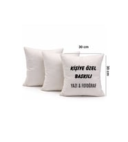 Kişiye özel baskılı yastık kılıfı 30 x 30