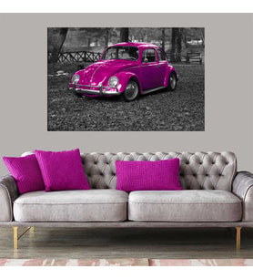 Miyrem Exclusive Serie"  Pembe Volkswagen Kanvas Tablo