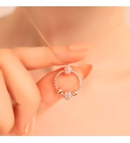 925 Ayar Gümüş Chic Halka Kolye