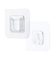 Mcg® Eşya Sabitleme Askısı 10 Çift Şeffaf Çift Taraflı Yapışkanlı Geçmeli Klips