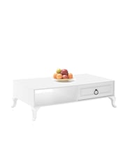 Adore Mobilya Country Orta Sehpa - Mat Lake Beyaz 103x42x60 cm (GxYxD)