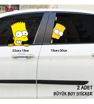 şaşkın ve heyecanlı cam sticker yeni nesil büyük boy etiket 2li