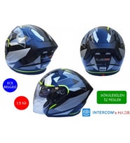 Kask Lss Çenesiz Vizörlü Parlak Siyah (F) Xl Beden