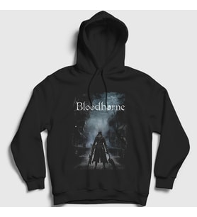 Presmono Unisex Siyah Poster The Hunter Bloodborne Kapüşonlu Sweatshirt 551063tt