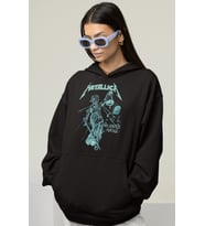 Metallica Rock Metal Baskılı Unisex Oversize Müzik Grubu Hoodie