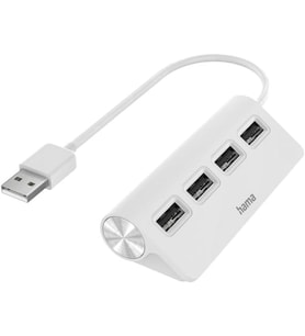Usb Hub, 4 Ports, Usb 2.0, 480 Mbit/S, Beyaz (Çok Renkli)