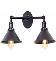 RİOLİGHT RETRO İKİLİ SİYAH BAŞLIK METAL APLİK (Siyah - Beyaz)