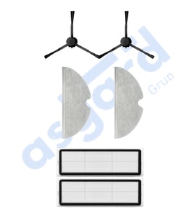 Xiaomi 1C,2C,Mop 2 Uyumlu 2 Yan Fırça 2 Filtre 2 Mop PKT-iasgf0000092