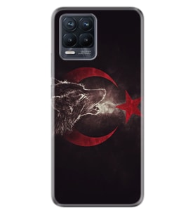 8 8 Pro Kılıf Desenli Silikon Kurt ve Ay Yıldız 1403