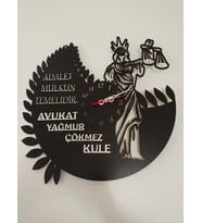 ADALET,AVUKAT,HUKUK BÜROSU,ADLİYE İÇİN DUVAR SAATİ kişiye özel isim ve bilgi yazılı gönderilecektir.