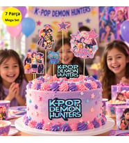 Schulzz Party K-Pop Demon Hunters Temalı Mega Set Pasta Süsü 7 Parça