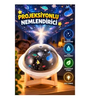 USB Bağlantılı Projeksiyonlu Hava Nemlendirici Aromaterapi Gece Lambası
