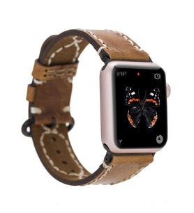 Bouletta Apple Watch Uyumlu Deri Kordon 42-44-45mm Diana V18 Taba