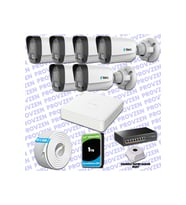 Provzen TTec Hikvision 6 Kameralı IP Full HD Mikrofonlu Güvenlik Kamerası