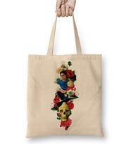 Frida Kahlo 2 Bez Çanta Uzun Saplı