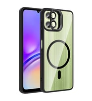 Samsung Galaxy A07 Kılıf Kamera Lens Hediyeli Standlı M-Safe Şarj Özellikli Etro