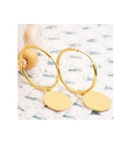 Gümüş Gold Sallantılı Halka Kadın Küpe CSR2185167