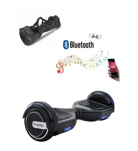 Smart Store Hoverboard Elektrikli Kaykay Bluetooth Hoparlörlü 6.5 Inch Çanta Hediyeli (Siyah)