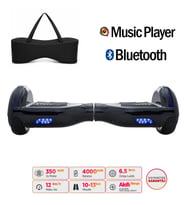 Smart Store Hoverboard Elektrikli Kaykay Bluetooth Hoparlörlü 6.5 Inch Çanta Hediyeli (Siyah)