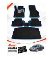 e-biz HONDA CİVİC-FD6-SEDAN (2006-2011) Uyumlu EVA Oto Paspas Bagaj Paspası Dahil Siyah-Mavi