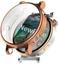 Huawei Watch GT4 41mm İçin Watch Ekran Koruyucu Kırılmaz Cam ve Tam Kaplayan Watch Kasa Koruyucu Kılıf Yüksek Hassasiyetli Kılıf Huawei Watch GT4 41mm ile Uyumludur (Rose)