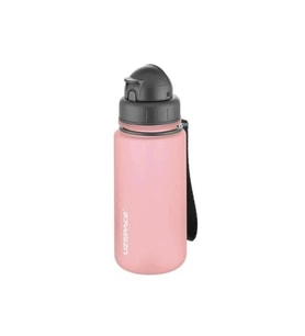 UZSPACE 3024-3  SOFT TOUCH TRITAN MATARA PİPETLİ 400 ML GLOW PINK