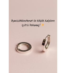 10mm Gümüş Çocuk Halka Küpe  925 Ayar  2mm Kalınlık  Kız Çocuk Küpesi