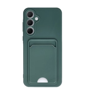 Samsung Galaxy A35 5g Kılıf Kelvin Kartvizitli Silikon - Koyu Yeşil