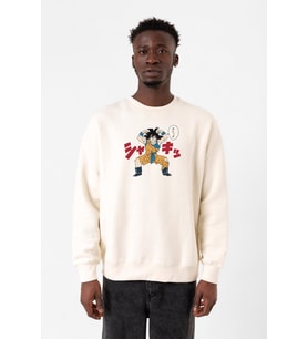 Dragon Ball Z Anime Angry Goku Ekru Erkek 2ip Sweatshirt