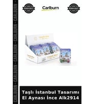 Özel Üretim Hediyelik Şık Aksesuar Taşlı İstanbul Tasarımı El Aynası İnce Alk2914