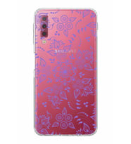 Samsung Galaxy A7 2018  Kamera Korumalı  Kapak Nostalji Desen Tasarımlı  Şeffaf Kılıf