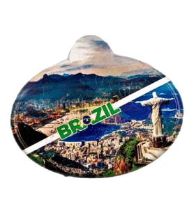 Brezilya Rio de Janeiro Temalı Oval Magnet (Karışık)