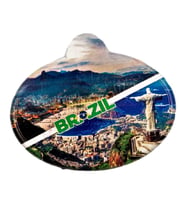 Brezilya Rio de Janeiro Temalı Oval Magnet (Karışık)