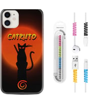Apple iPhone 11 12 13 Mini Kılıf Kablo Koruma Spiral Silikon Catrudo 1679